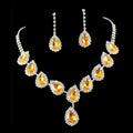 Colored Rhinestone Bridal Necklace Set - Luzilly Bridal & Apparel