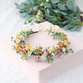 Colorful Rose Crown Hair Hoop Daisy Water Grass Headwear Party Gift Bridal Photo Shooting Wreath - Luzilly Bridal & Apparel