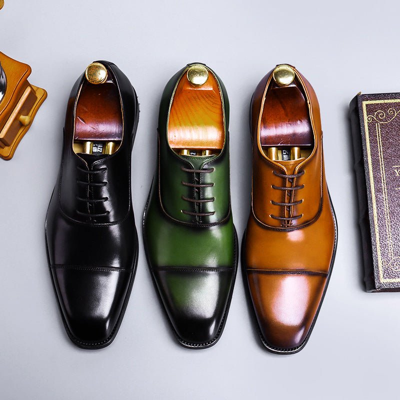 Cowhide Leather Dress Shoes for Men - Luzilly Bridal & Apparel