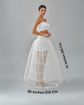 Crinoline, Wedding Dress Underskirt, White Petticoat Skirt, Four Hoop Skirt - Luzilly Bridal & Apparel