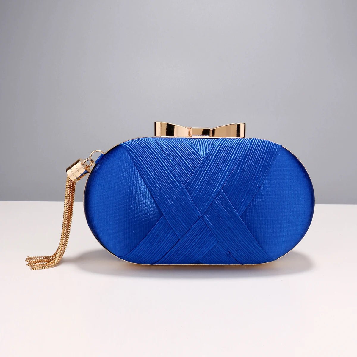 Criss-Cross Tassel Evening Clutch - Luzilly Bridal & Apparel