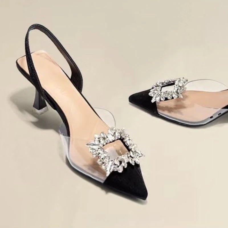 Crystal Banquet Pointed-Toe Heels - Luzilly Bridal & Apparel