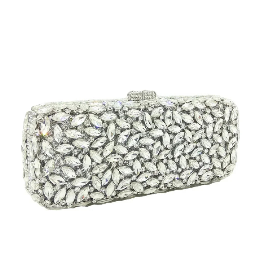 Crystal Box Minaudiere Clutch - Luzilly Bridal & Apparel