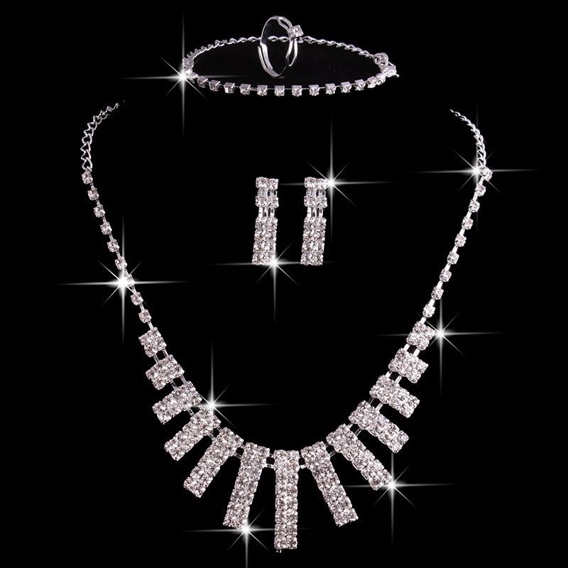 Crystal Bridal Jewelry Set (4-Piece) - Luzilly Bridal & Apparel
