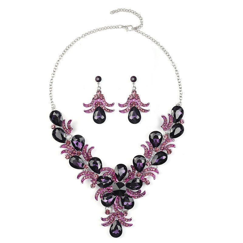 Crystal Bridal Necklace Set - Luzilly Bridal & Apparel