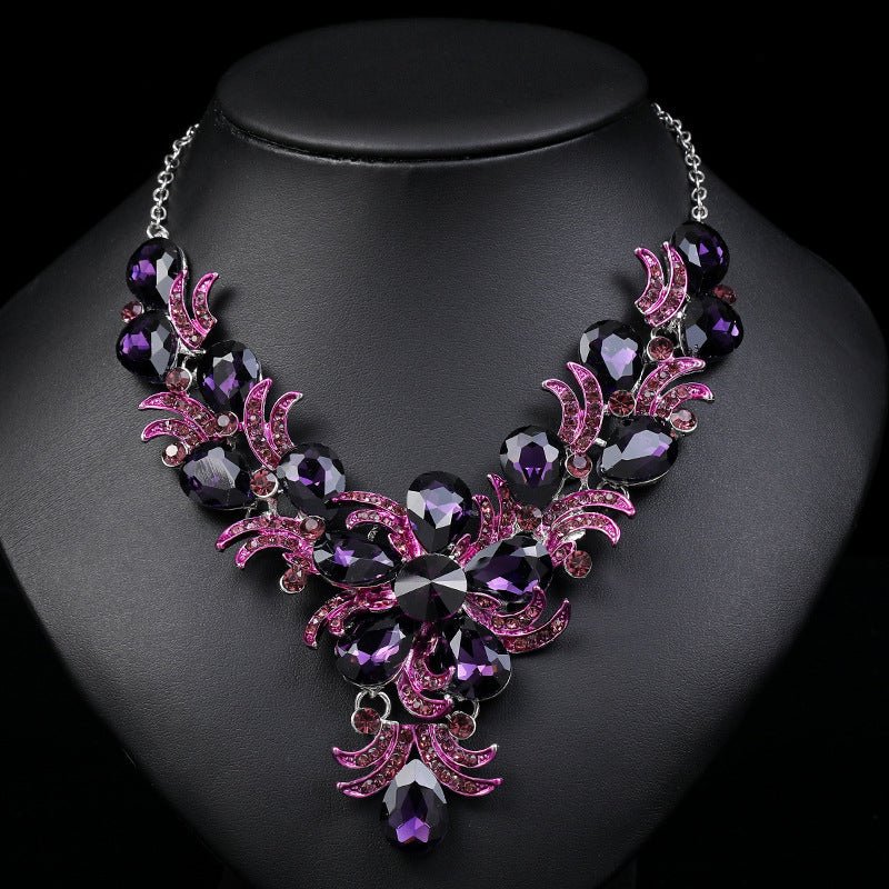 Crystal Bridal Necklace Set - Luzilly Bridal & Apparel