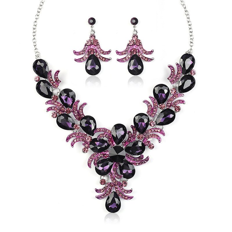 Crystal Bridal Necklace Set - Luzilly Bridal & Apparel