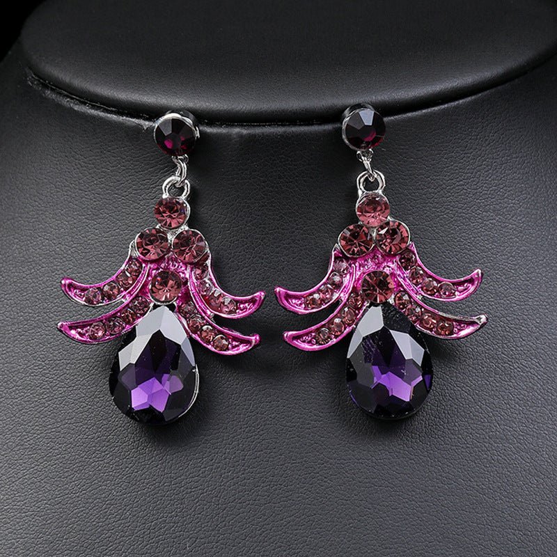 Crystal Bridal Necklace Set - Luzilly Bridal & Apparel