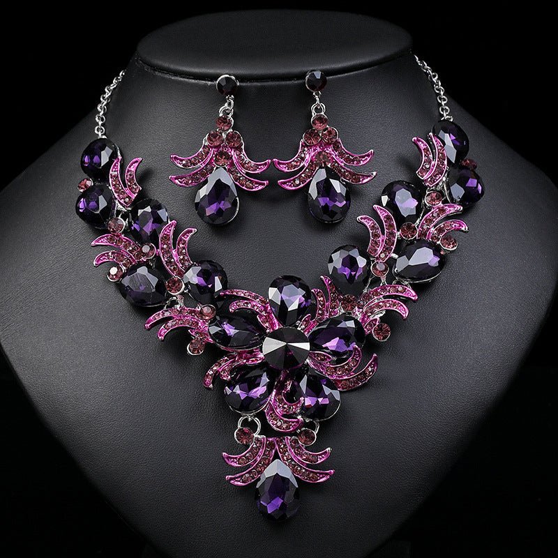 Crystal Bridal Necklace Set - Luzilly Bridal & Apparel