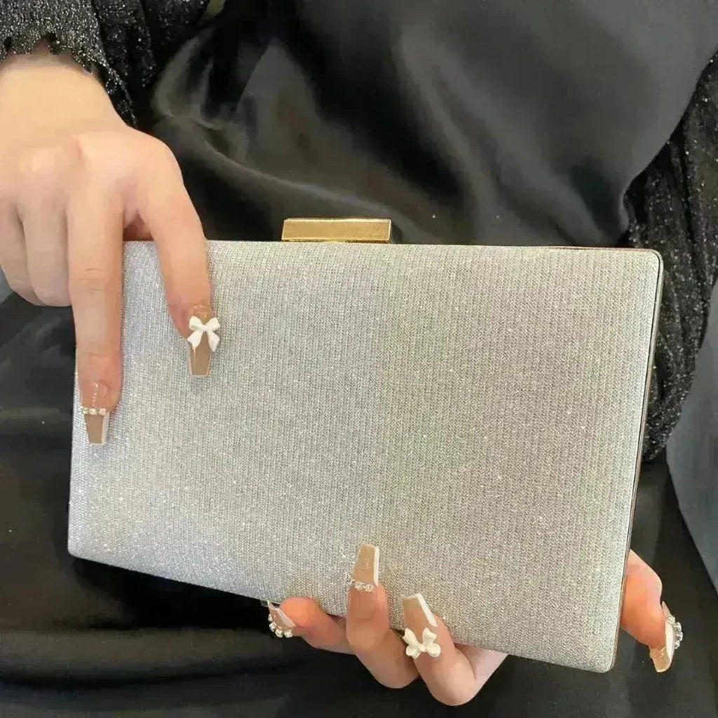 Crystal Clamshell Envelope Clutch Bag - Luzilly Bridal & Apparel