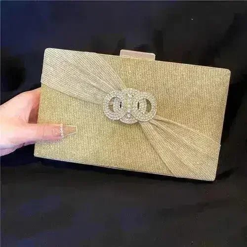 Crystal Clamshell Envelope Clutch Bag - Luzilly Bridal & Apparel