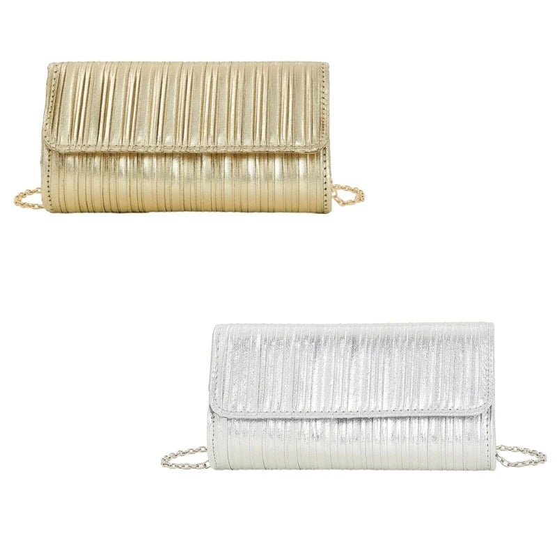 Crystal Envelope Evening Clutch with Chain - Luzilly Bridal & Apparel