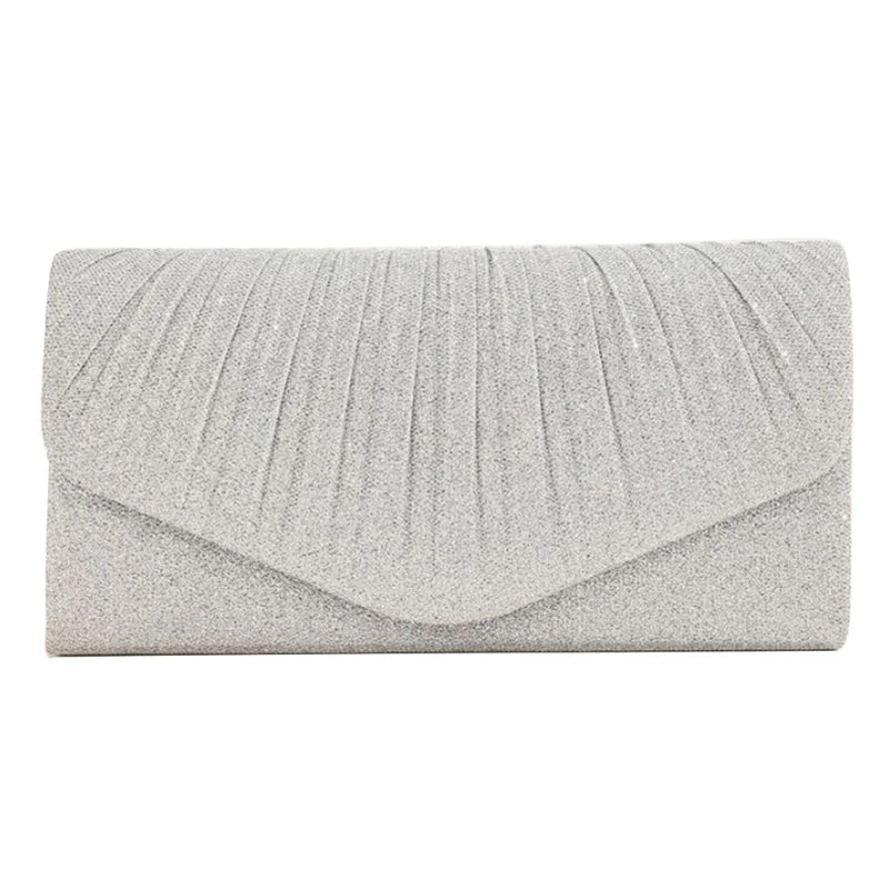 Crystal Envelope Evening Clutch with Chain - Luzilly Bridal & Apparel
