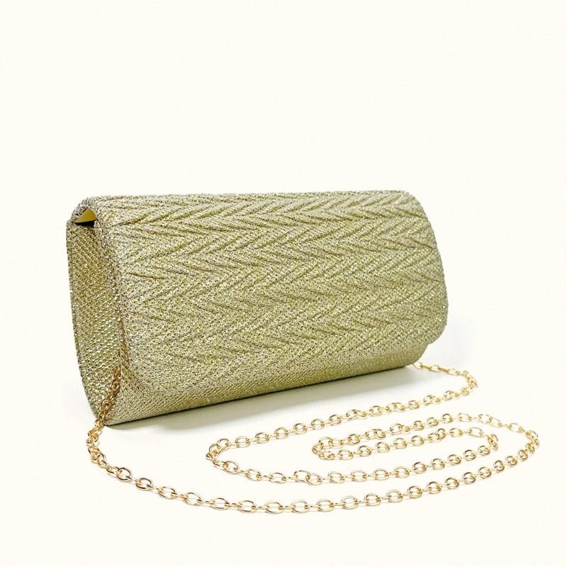 Crystal Envelope Evening Clutch with Chain - Luzilly Bridal & Apparel