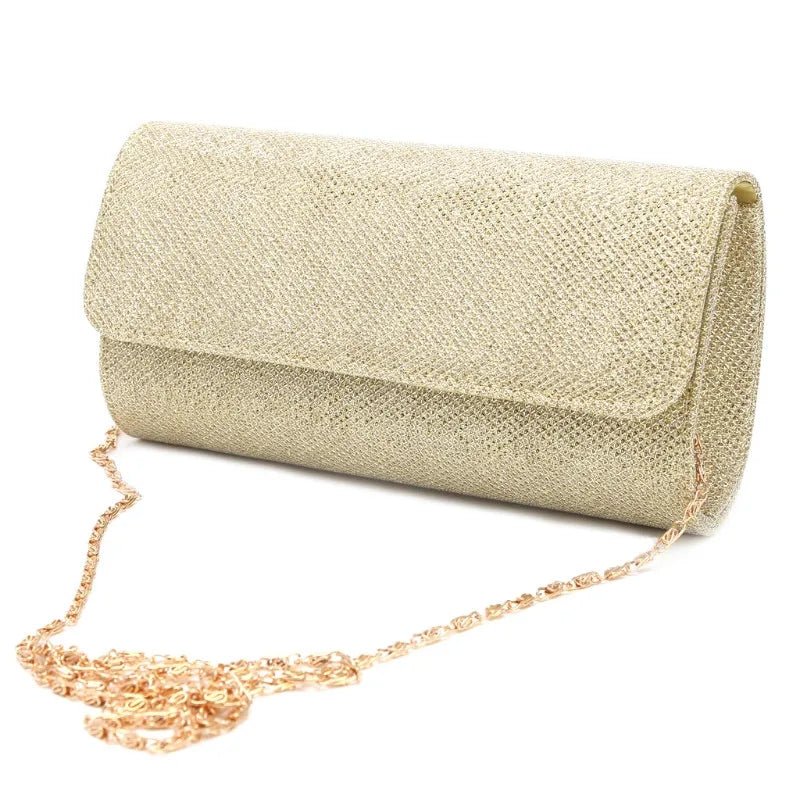 Crystal Envelope Evening Clutch with Chain - Luzilly Bridal & Apparel