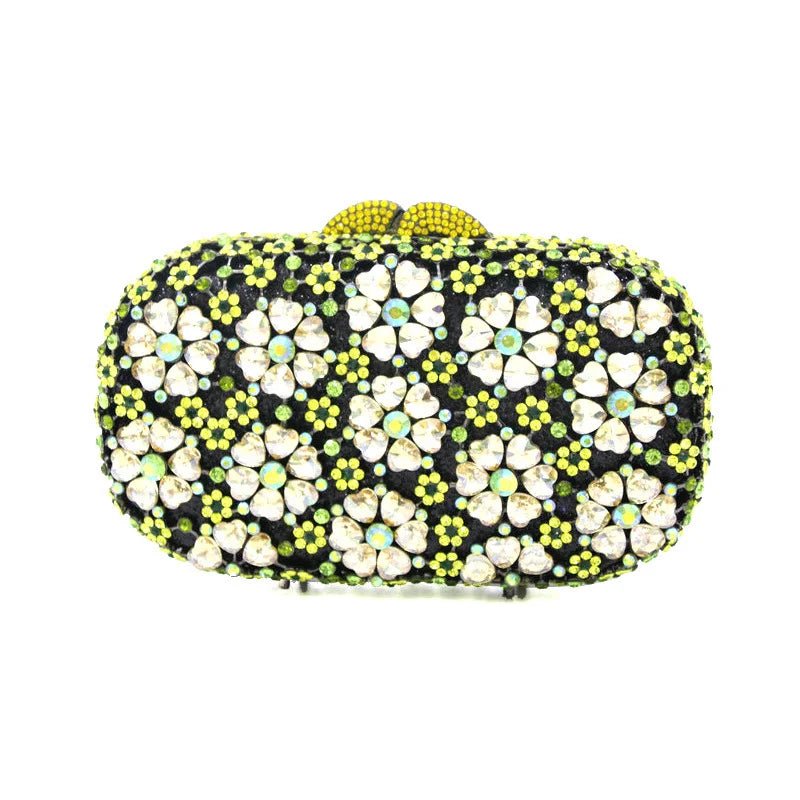 Crystal Flower Minaudière Clutch - Luzilly Bridal & Apparel
