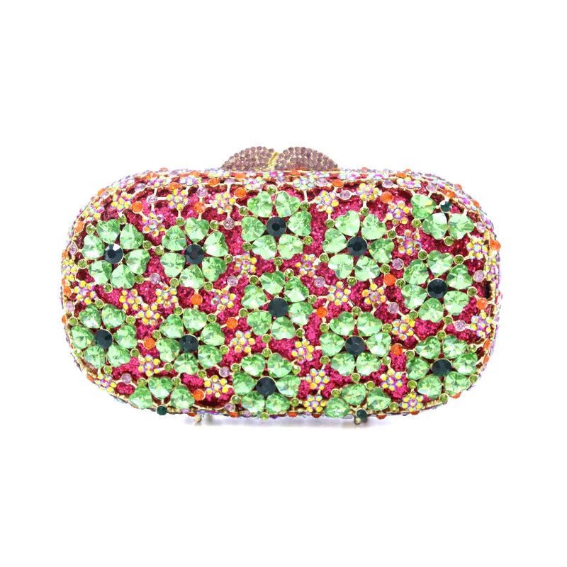 Crystal Flower Minaudière Clutch - Luzilly Bridal & Apparel