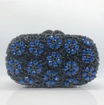 Crystal Flower Minaudière Clutch - Luzilly Bridal & Apparel