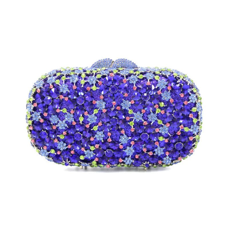 Crystal Flower Minaudière Clutch - Luzilly Bridal & Apparel