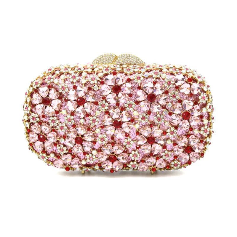Crystal Flower Minaudière Clutch - Luzilly Bridal & Apparel