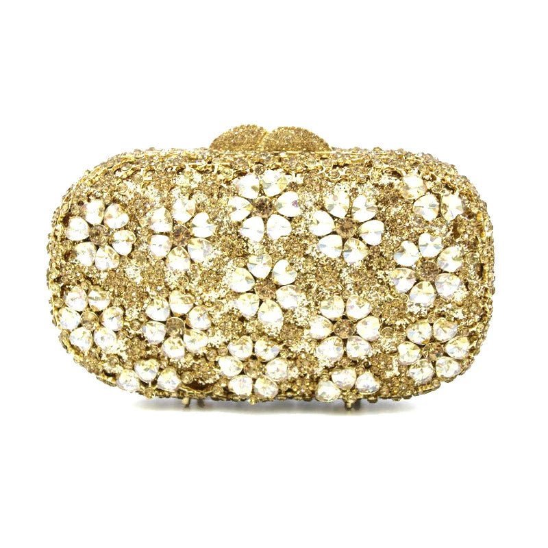 Crystal Flower Minaudière Clutch - Luzilly Bridal & Apparel