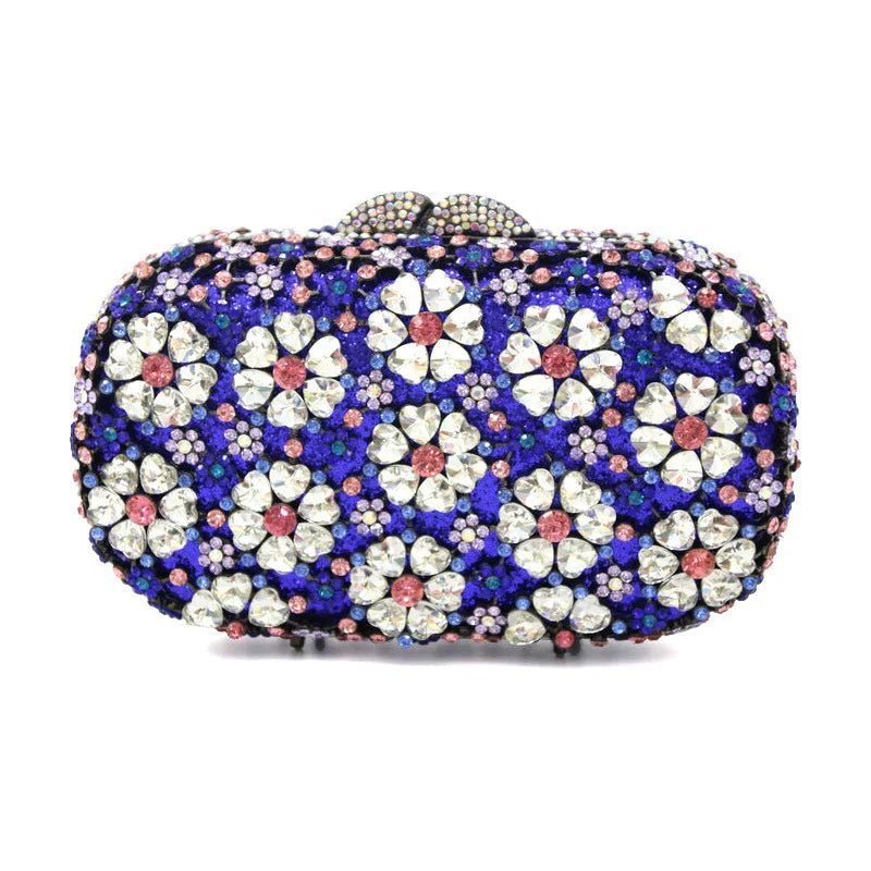 Crystal Flower Minaudière Clutch - Luzilly Bridal & Apparel