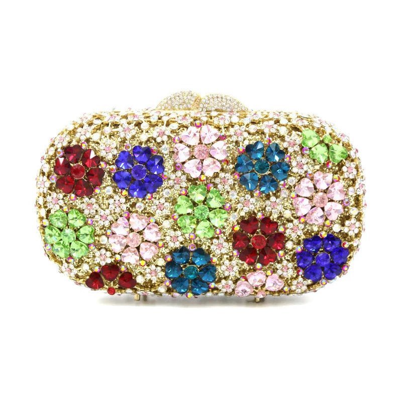 Crystal Flower Minaudière Clutch - Luzilly Bridal & Apparel
