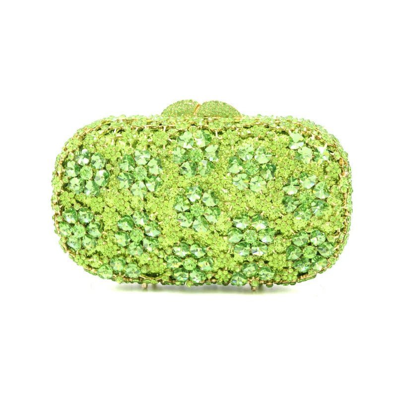 Crystal Flower Minaudière Clutch - Luzilly Bridal & Apparel