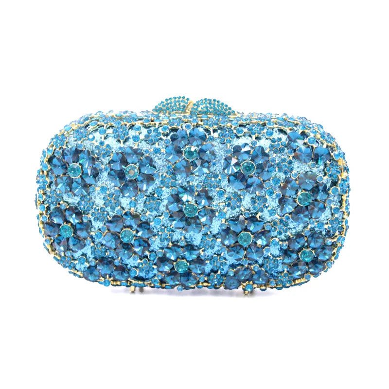Crystal Flower Minaudière Clutch - Luzilly Bridal & Apparel