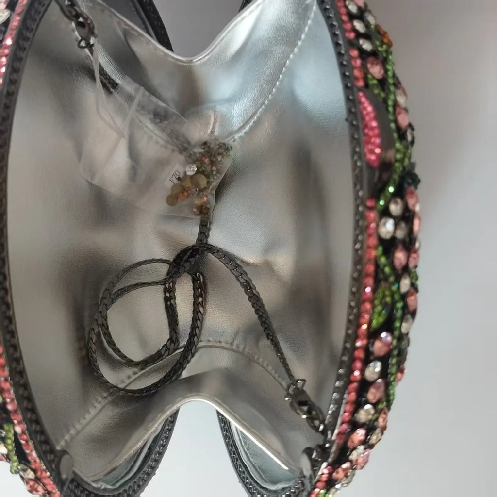Crystal Flower Minaudière Evening Bag - Luzilly Bridal & Apparel