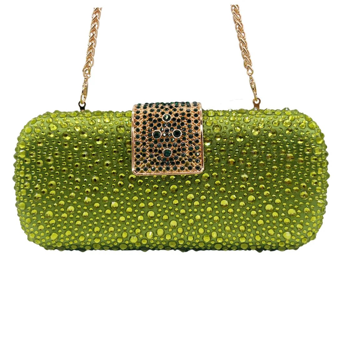 Crystal Full-Diamond Evening Clutch - Luzilly Bridal & Apparel