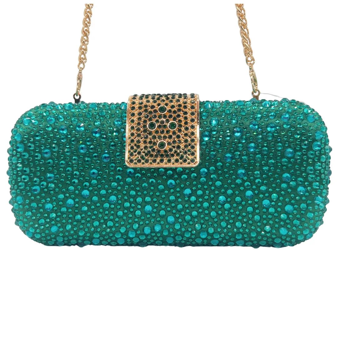 Crystal Full-Diamond Evening Clutch - Luzilly Bridal & Apparel