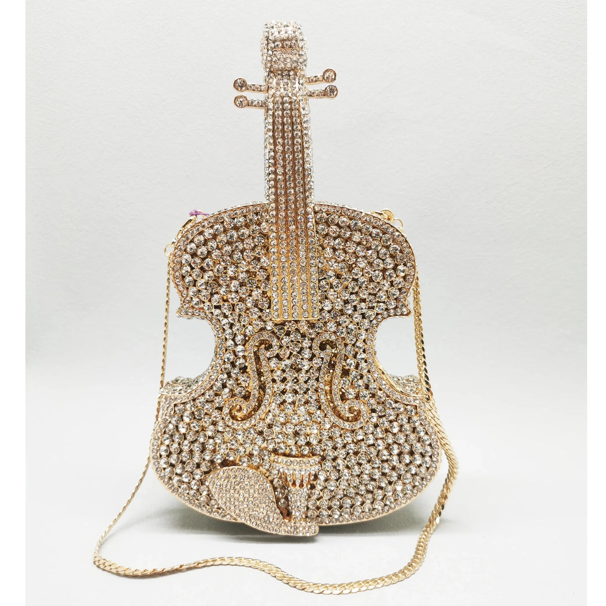 Crystal Guitar Minaudiere Clutch - Luzilly Bridal & Apparel