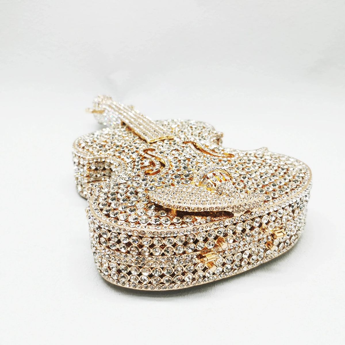 Crystal Guitar Minaudiere Clutch - Luzilly Bridal & Apparel