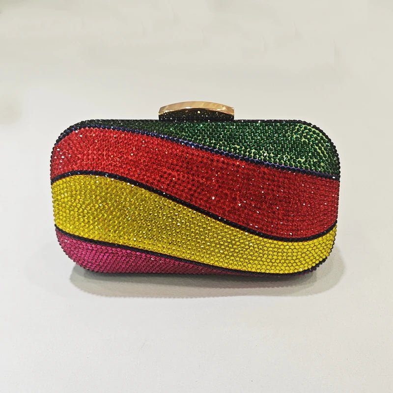 Crystal Hollow Box Minaudiere Clutch - Luzilly Bridal & Apparel