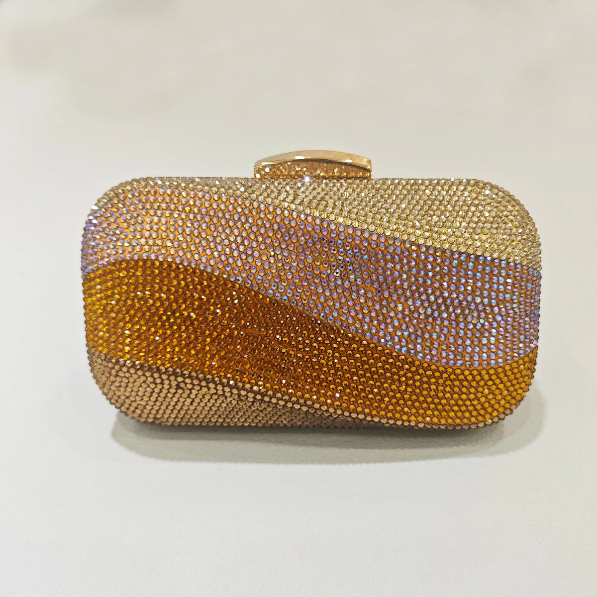 Crystal Hollow Box Minaudiere Clutch - Luzilly Bridal & Apparel