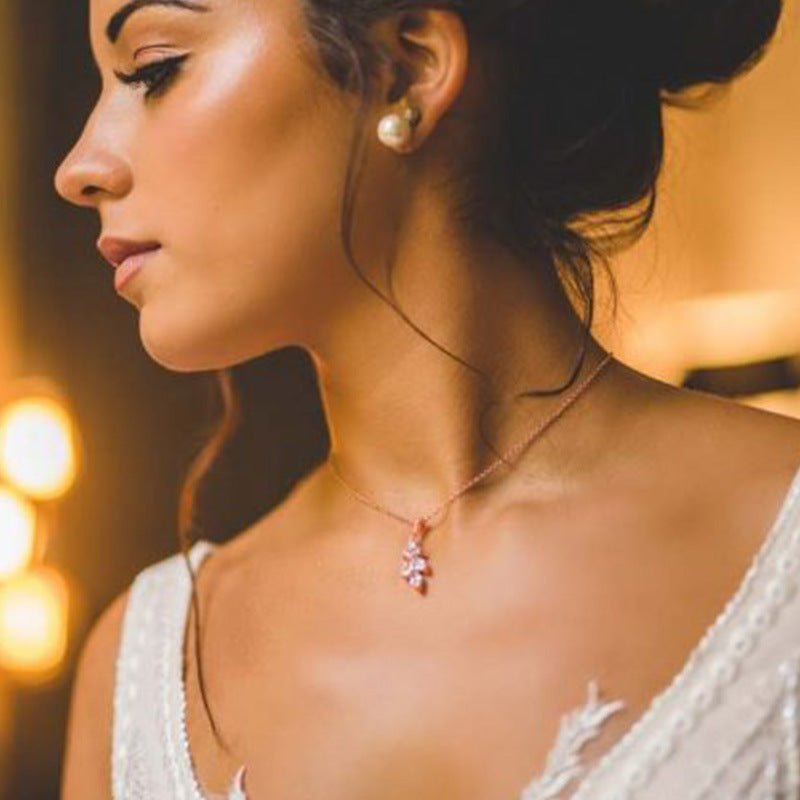 Crystal Leaf Bridal Back Chain - Luzilly Bridal & Apparel