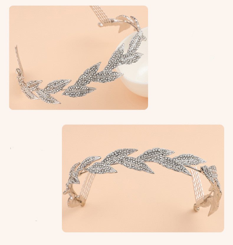 Crystal Leaf Bridal Headband - Luzilly Bridal & Apparel