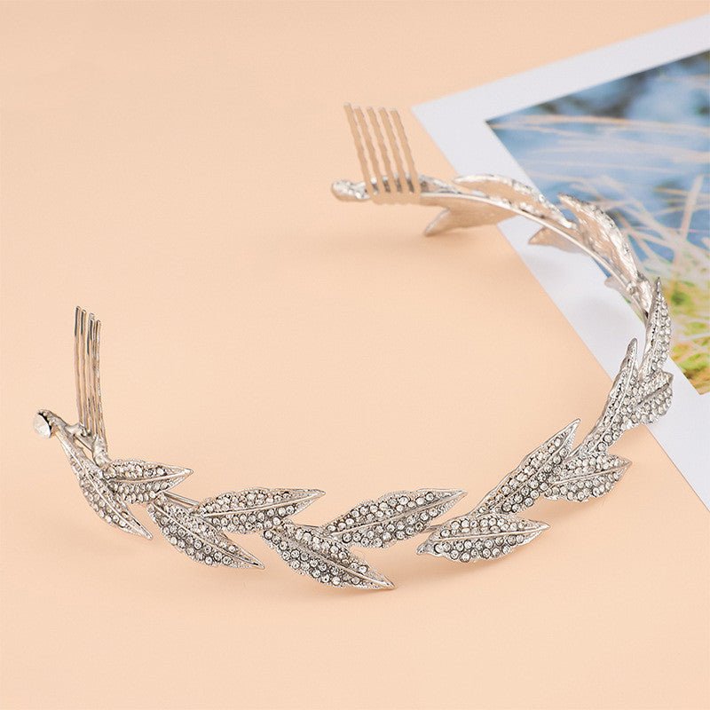 Crystal Leaf Bridal Headband - Luzilly Bridal & Apparel