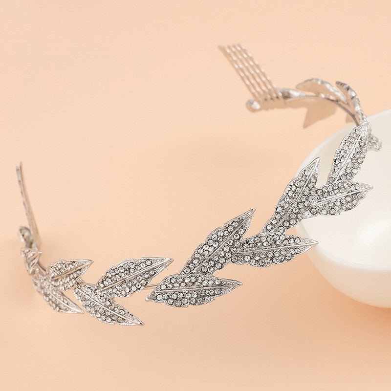 Crystal Leaf Bridal Headband - Luzilly Bridal & Apparel