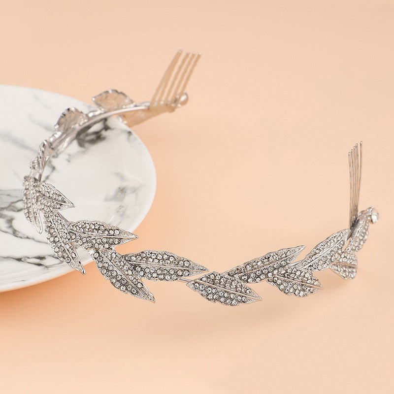 Crystal Leaf Bridal Headband - Luzilly Bridal & Apparel