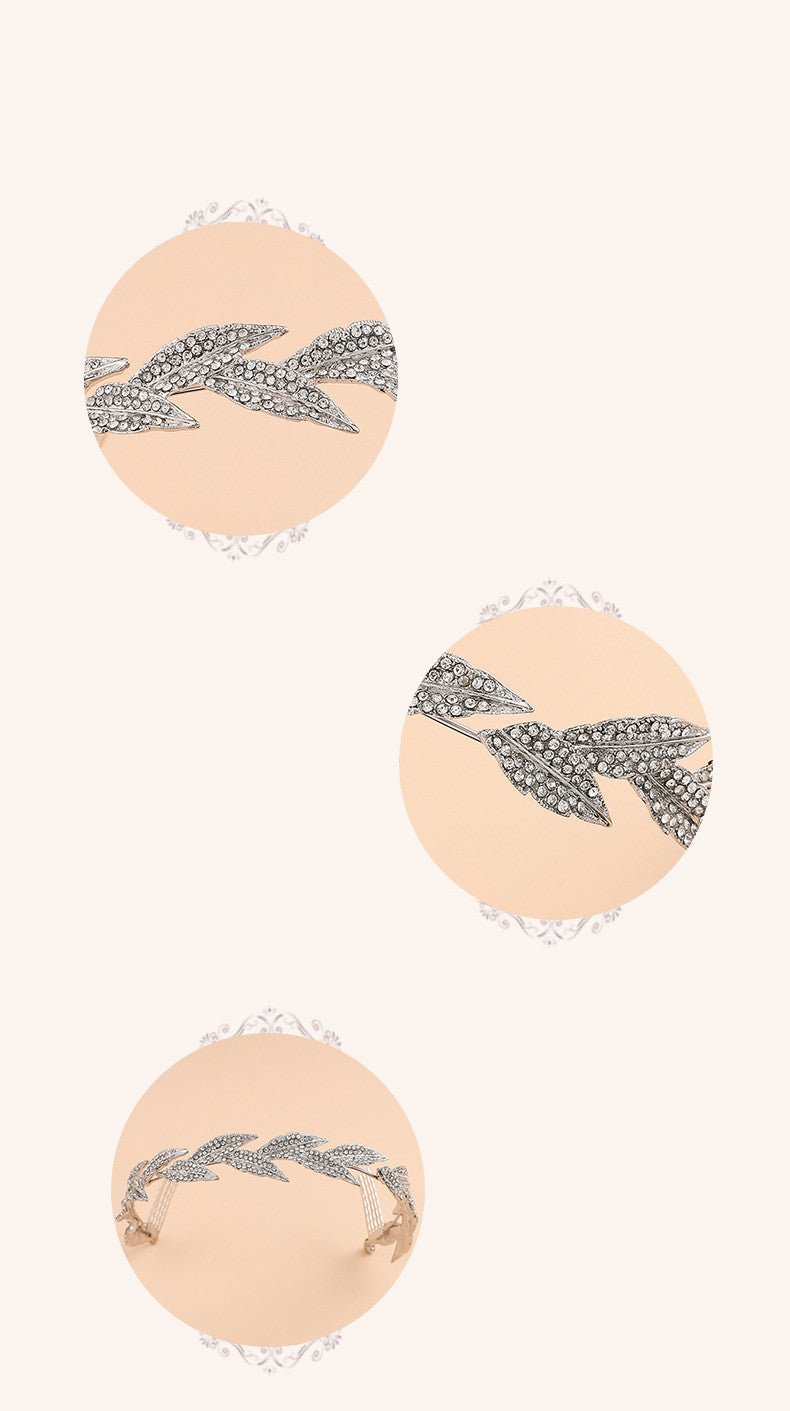 Crystal Leaf Bridal Headband - Luzilly Bridal & Apparel