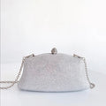 Crystal Minaudière Bridal Clutch with Chain - Luzilly Bridal & Apparel
