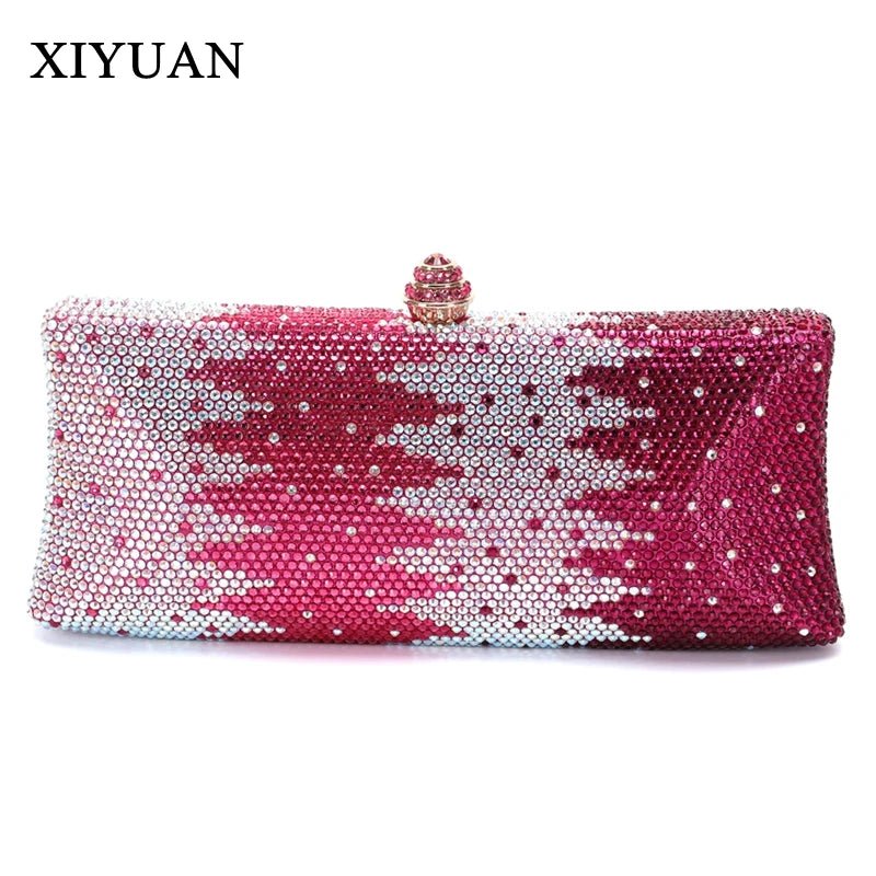 Crystal Minaudière Evening Clutch — 25 Colors - Luzilly Bridal & Apparel