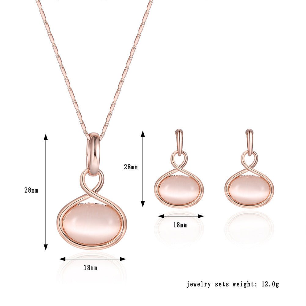 Crystal Pendant Bridal Jewelry Set - Luzilly Bridal & Apparel