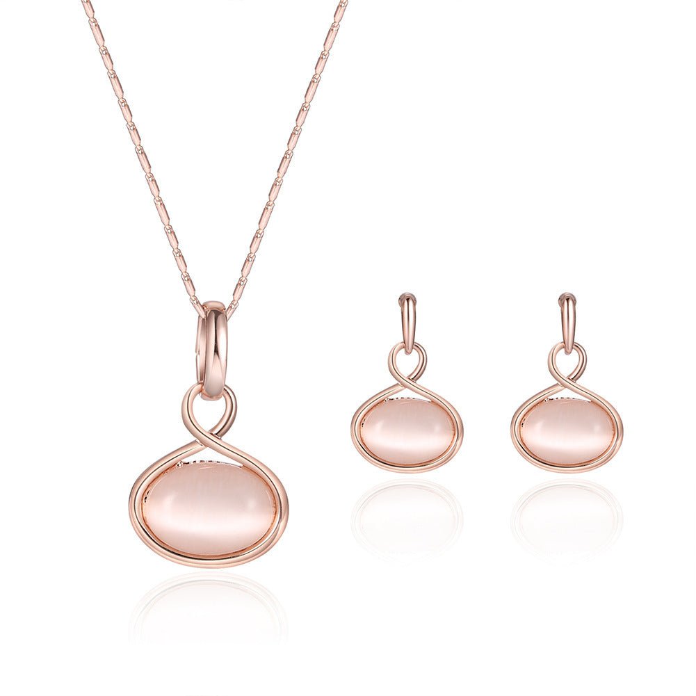 Crystal Pendant Bridal Jewelry Set - Luzilly Bridal & Apparel