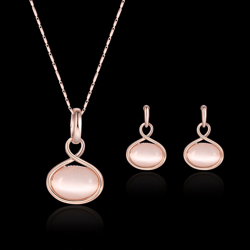 Crystal Pendant Bridal Jewelry Set - Luzilly Bridal & Apparel