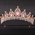 Crystal Rhinestone Botanical Bridal Tiara - Luzilly Bridal & Apparel