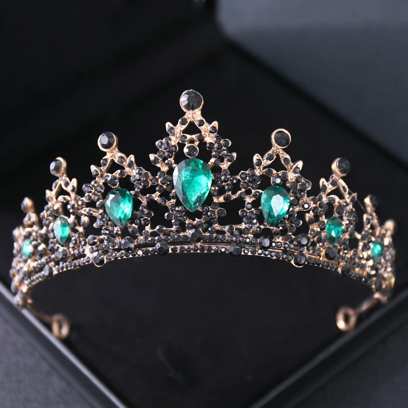 Crystal Rhinestone Botanical Bridal Tiara - Luzilly Bridal & Apparel