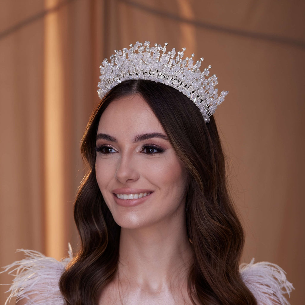 Crystal Rhinestone Bridal Tiara - Luzilly Bridal & Apparel